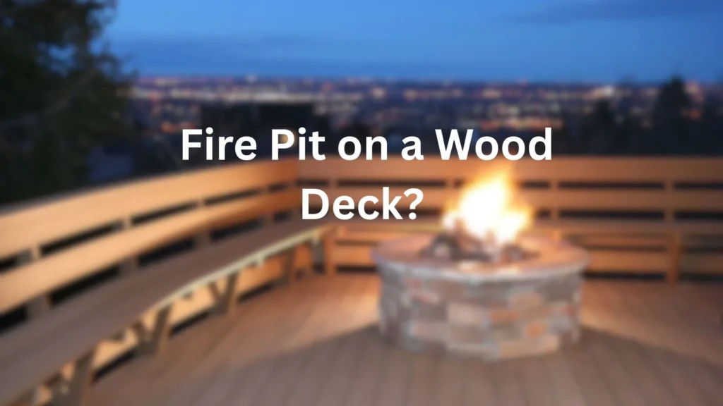 fire pit on a wood deck