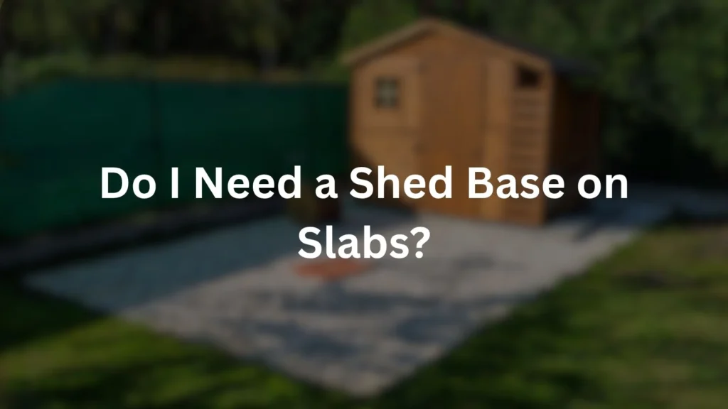 shed base on slab
