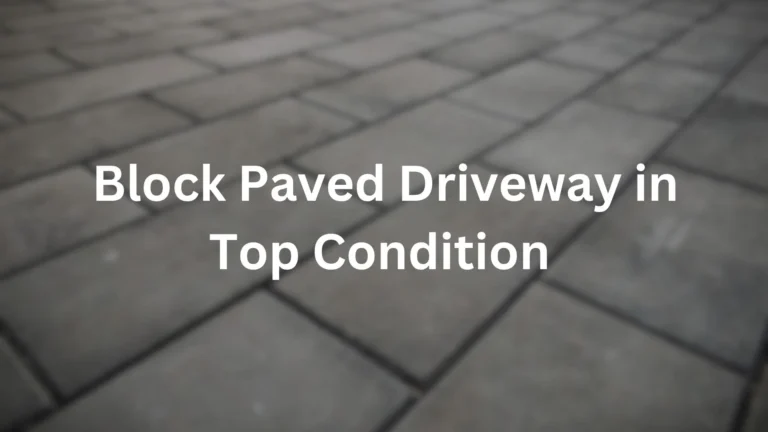 Block Paved Driveway in Top Condition